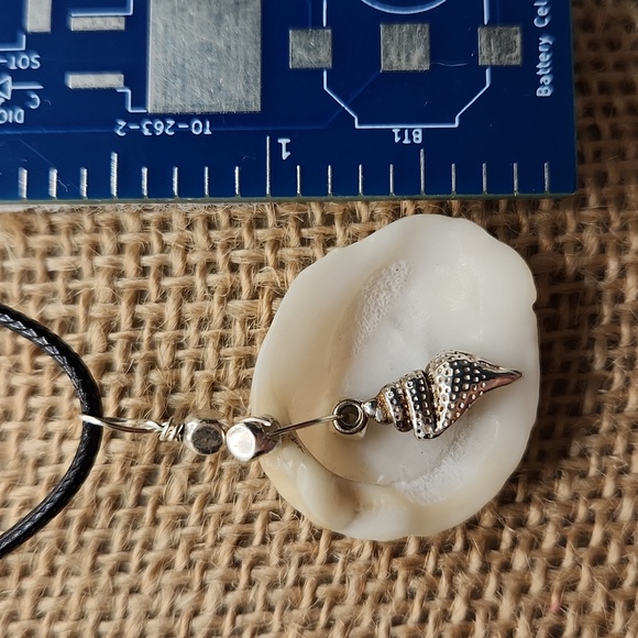 Hand Crafted Jewelry - Hand Crafted Silver Sea Shell in a Sea Shell Necklace Wire wrapped #44